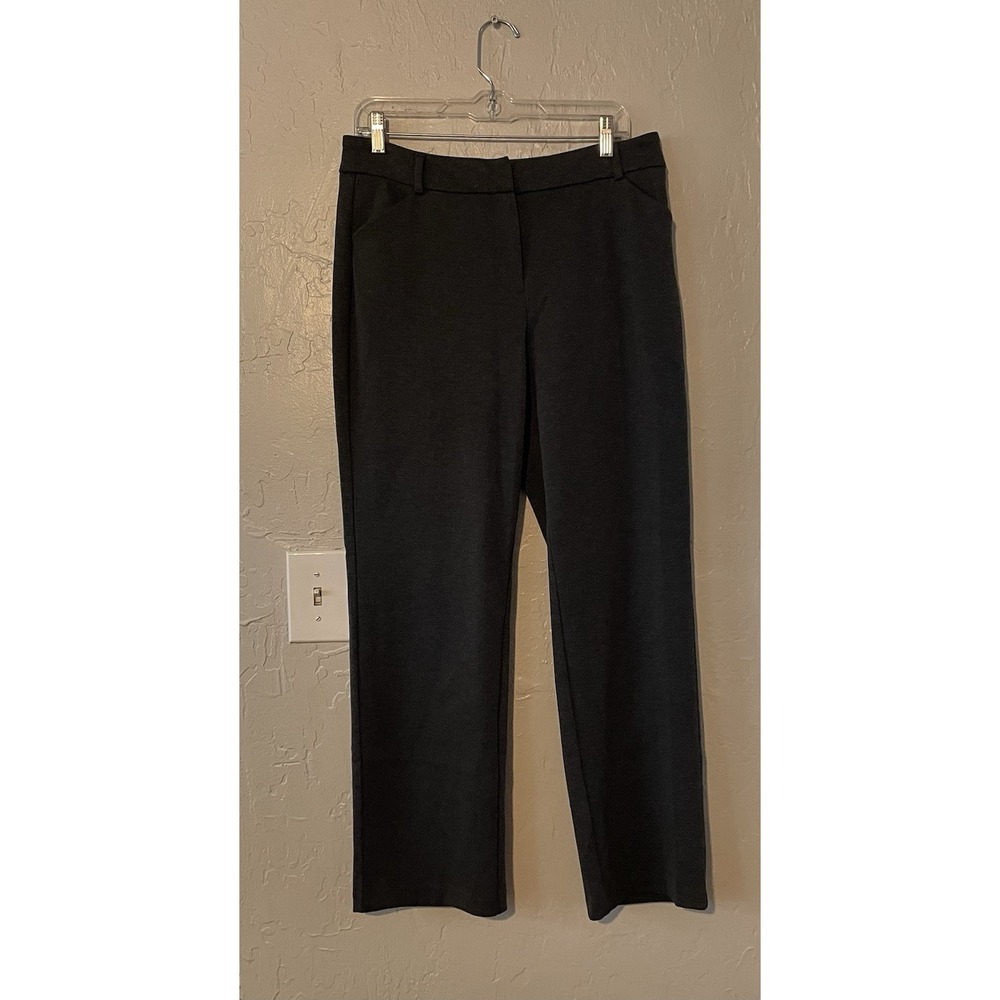 Dana Buchman Dress Pants Womens Charcoal Straight Leg Career Casual Office Sz 10